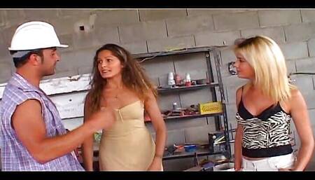 Amazing French Babes Fucked Hard by Two Blacksmiths