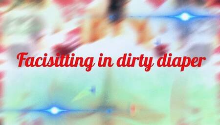 Facesitting in a dirty diaper
