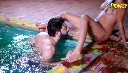 Holi Me Bhabhi Ke Sath Kiya Ganda Kaam Swimming Pool Me Sex