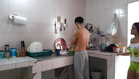 Tenant Since You Washed the Dishes I'm Going to Let You Stick Your Penis in My Vagina Just for Today