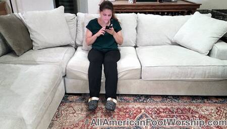 Princess Rachel relaxes in house slippers