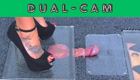 Ruined Orgasm Under My 6 Inch Heels and PlexiGlass - Feet Cam - AmbersCBT - 72FC