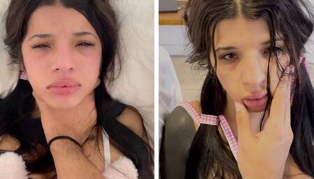Slap Me and Fuck Me Hard Daddy! Submissive Latina Gets Multiple Slaps and a Deep Creampie!