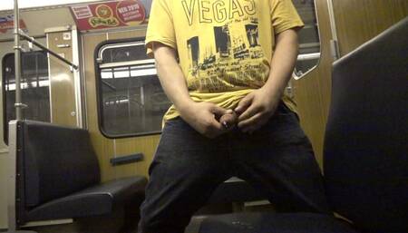 Cum on Subway Seat