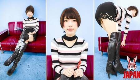 Cumshot in the Boots!! by Amateur Minako