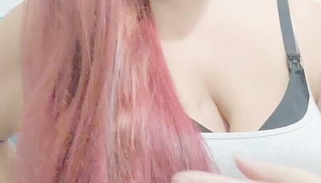 My BIG veiny pregnant titties and dark areolas