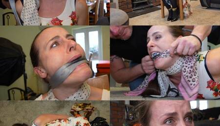 Bad timing for real estate agent keira - scarf bound and gagged (wmv)