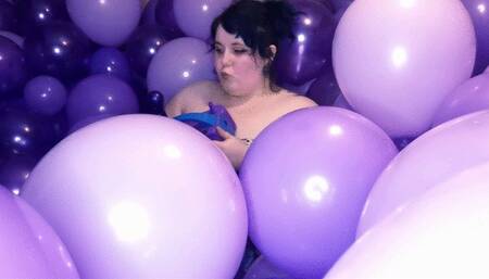 Electric pump purple balloon fun