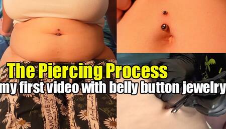 How I did a navel piercing! And also my first belly masturbation after that! (720p)