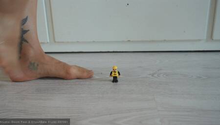 Tiny Slave Toy - Trample it under my nylon foot and crush it without mercy
