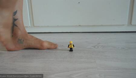 Tiny Slave Toy - Trample it under my nylon foot and crush him without mercy 4k