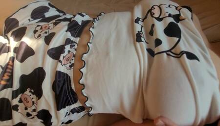 No Penetration just Rubbing Cock on Stepsister's Big Ass and Cum on Tits