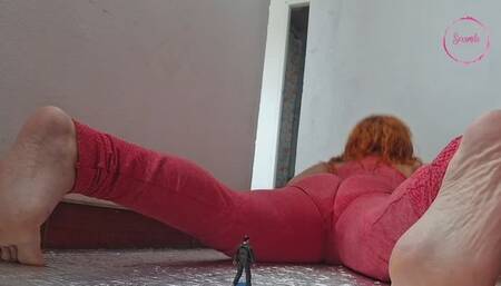 Giganta practices yoga