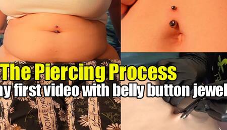 How I Did a Navel Piercing! and Also My First Belly Masturbation After That!