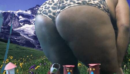 giantess ass destroys tiny homes in the mountains 1080