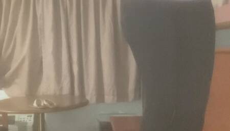 Tied up man gets face stood on and smothered