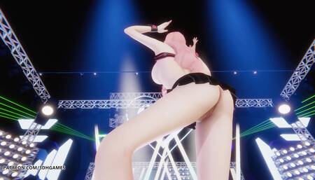 [mmd] Rainbow Blaxx - Whoo Seraphine Sexy Striptease Dance League of Legends Uncensored Hentai 4K 60fps