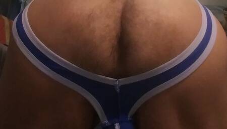 Fetishwear Solo Jackoff with Cumshot From Behind