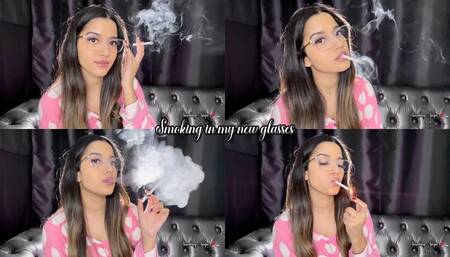 Smoking in my new glasses!