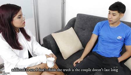 The Horny Brunete Doctor Sees My Big Cock and Decides to Try It - Porn in Spanish
