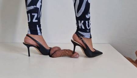 Lady Latisha - CBT Trample Board - ALDO Leather Slingback Stilettos - UHD 4K