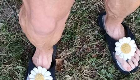 Tempest is showing off bare toes