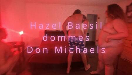 Hazel Baesil Dommes Don Micheals to a jerk off orgasm