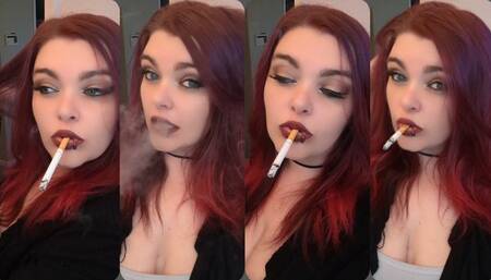 Smoking while doing my hair