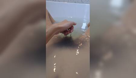 Hairy Girl Washing Her Big Bush