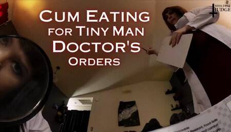 Cum Eating for Tiny Man, Doctor's Orders - VR 360 - featuring Lita Lecherous and Jane Judge, a medical fetish scene with tiny man verbal humiliation, femdom doctor play, shrinking fetish, joi, a medical examination featuring cum eating delivered via syrin