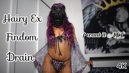 Hairy Ex Findomme Drain - Ebony Female Domination Findom 4K