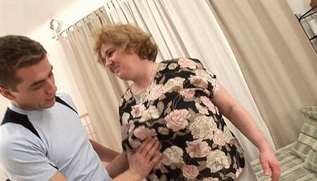 OLD HAIRY COUGAR FOR YOUNG COCK