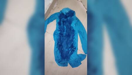 44 Pissing on Nurse Suit Salwar in Fitting Room