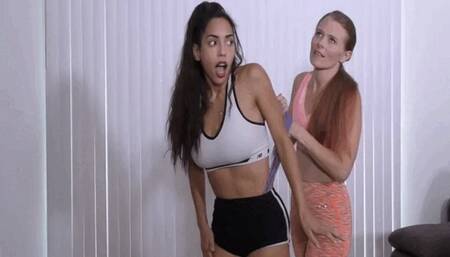 Kitty humiliates Eden (Wedgies) mov