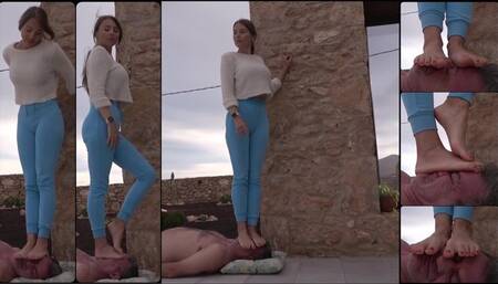 GABRIELLA - My feet are your medicine - BRUTAL face trampling and face standing NON STOP!