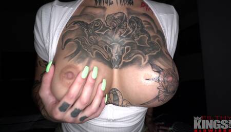 Gagging Tattooed Hottie Genevieve