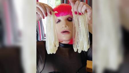 TV Cumdump Used Condom Feast