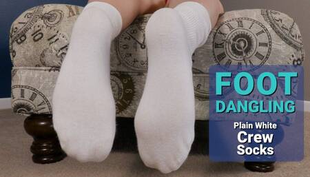Feet Dangling in Plain White Crew Socks Foot Play Close Up - Kylie Jacobsx - WMV 1080p HD