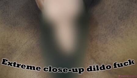 Extreme close-up dildo fuck