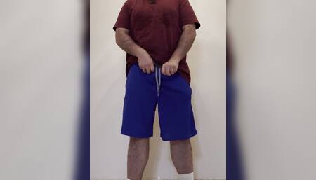 Sweaty Chunky Hairy Bear Cub Wanks His Uncut Thick Cock