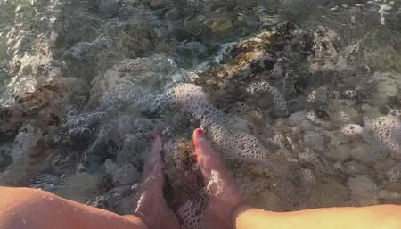 Foot Worship in the sea