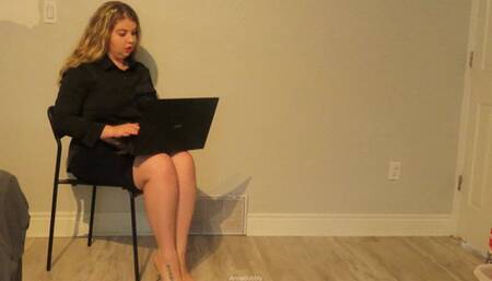 Shy Girl and Boss with ENF