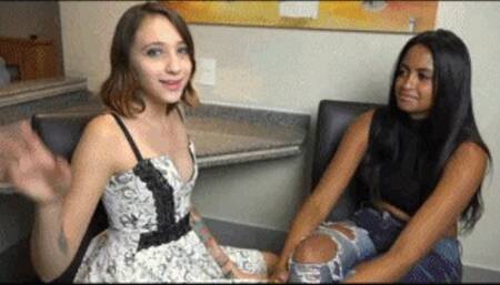 HOT KISSES INTERRACIAL TOP GIRL HORNY MOUTHS - BY ISABELA BLU AND PENELOPE - CLIP 3