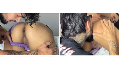 sucking ass and pussy