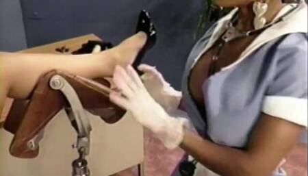 Ebony Hottie Has Been Caught on Contraband Cargo, Then She Has Been Sent to Medical Examination