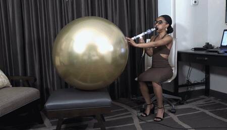 Nene Blows a Kalisan 24" Balloon to Bursting (MP4 - 720p)