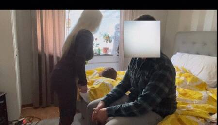 Spanking in ridning cloths