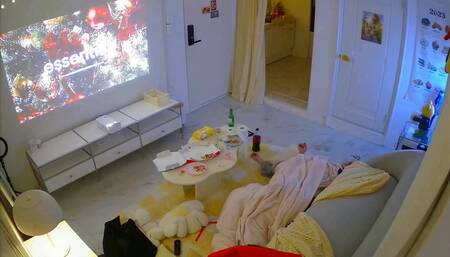 IPCAM – Korean couple fucks while watching a movie