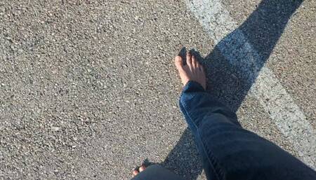 Fifi's sedan is out of gas, she cranks and cranks it and actually gets it to start *discounted replay*