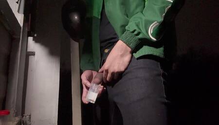 Cops want some water from delivery guy.